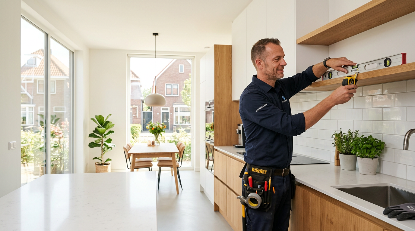 Klusjesman aan het werk in Amsterdam